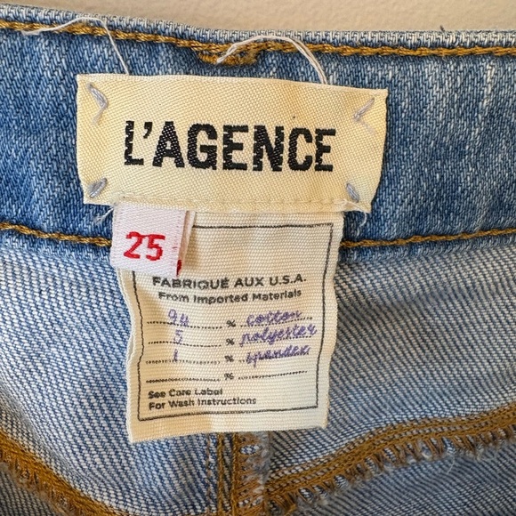 L'AGENCE Sofia Light Blue High Rise Cropped Flare Jeans size 25 - Picture 11 of 16